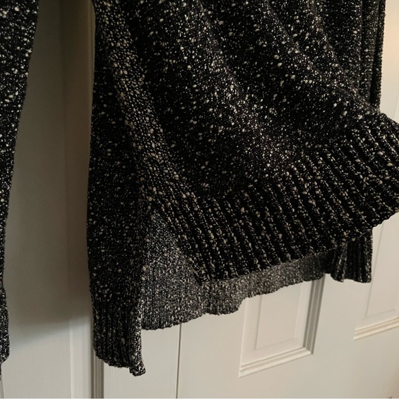 Eileen Fisher Drop Sleeve High-Lo Knit Tweed Sweater w/Slits, 100% Cotton, EUC - Picture 6 of 9